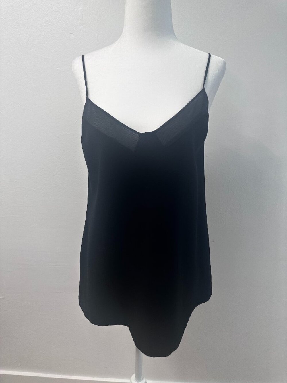 Scanlan Theodore Black Camisole with Mesh Detail